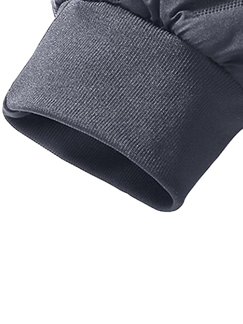 Product Introduction of Men's Pocket Zipper Drawstring Winter Pants, Casual Regular Fit Plain Thermal Lined Trousers, Pants for Men, Men's Clothing Combat Trousers Men 8