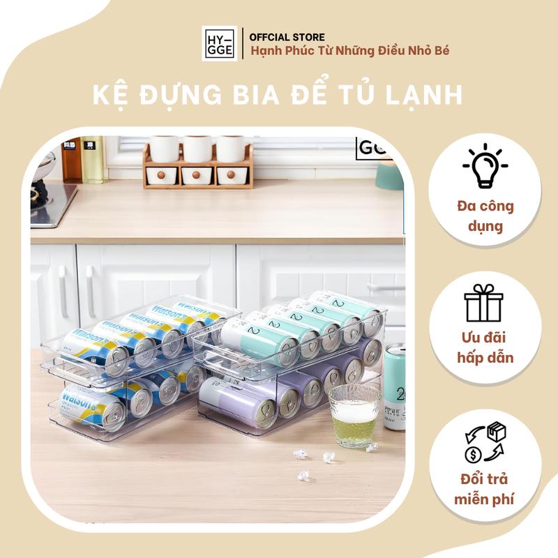  Khay Đựng Nước Ngọt Đựng Bia 2 Tầng Để Tủ Lạnh Chất Liệu Nhựa - HYGGE Mã SP1791 