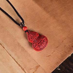 Loket Labu Cinnabar, Kalung Fortune Pasir Imperial, Rantai Kunci Kereta, Pesona Telefon, Hadiah Tahun Zodiak Jewelry Charms