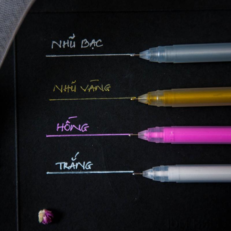 Bút Mực nhũ (vàng, bạc) Ngòi 0.5mm - Viết Thiệp Mời Đẹp