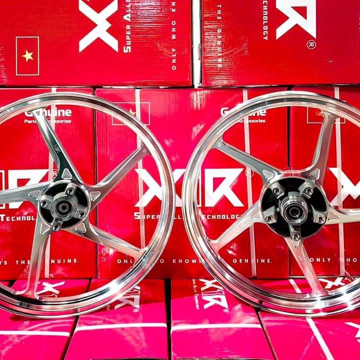 Mâm EX150 155 X1R mẫu 5 cây xéo CNC Đen CROM