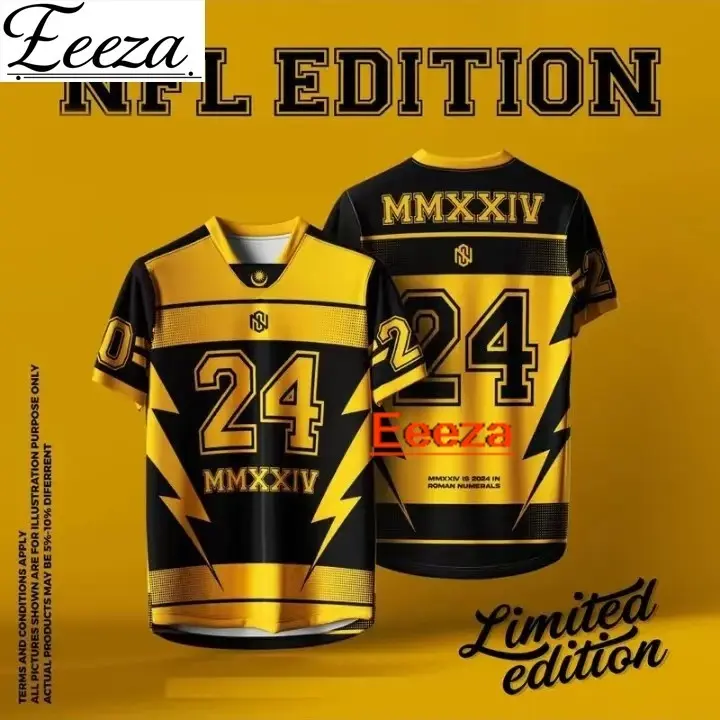 Eeeza Limited Edition 2024 NFL Edition Bazhu T-shirt Lelaki Lengan Pendek Fully Sublimative Jersi Viral Unisex Edition