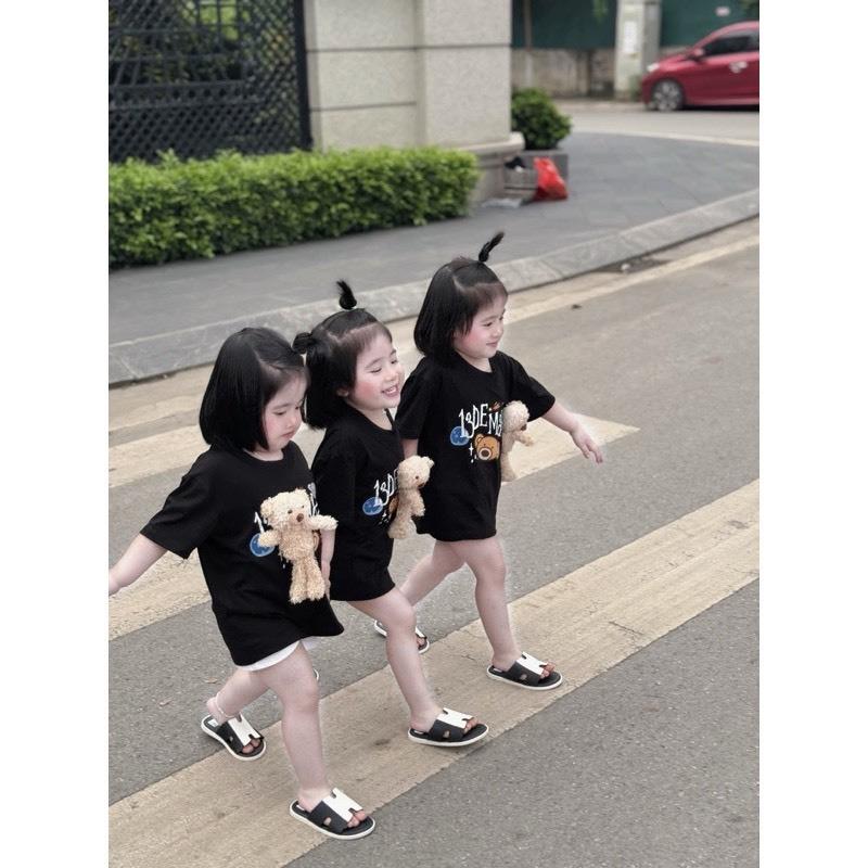 Áo thun cho bé hình 13dmz gấu sắc màu tặng kèm gấu xù, áo phông fom xuông cho bé gái, bé trai, bố mẹ.TPKIDS.[M666] 5