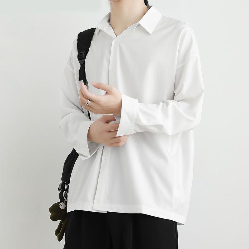 Product Introduction of Áo Sơ Mi Đen Dáng Rộng, Keu GEI, Dành Cho Nam Giới, Tay Áo Dài, Thích Hợp Cho Mùa Hè, Cao Cấp, Phong Cách Ruan Đẹp Trai, Thường Ngày, Áo Sơ Mi Trắng, Hợp Xu hướng, Thích Hợp Cho Bé Trai 12