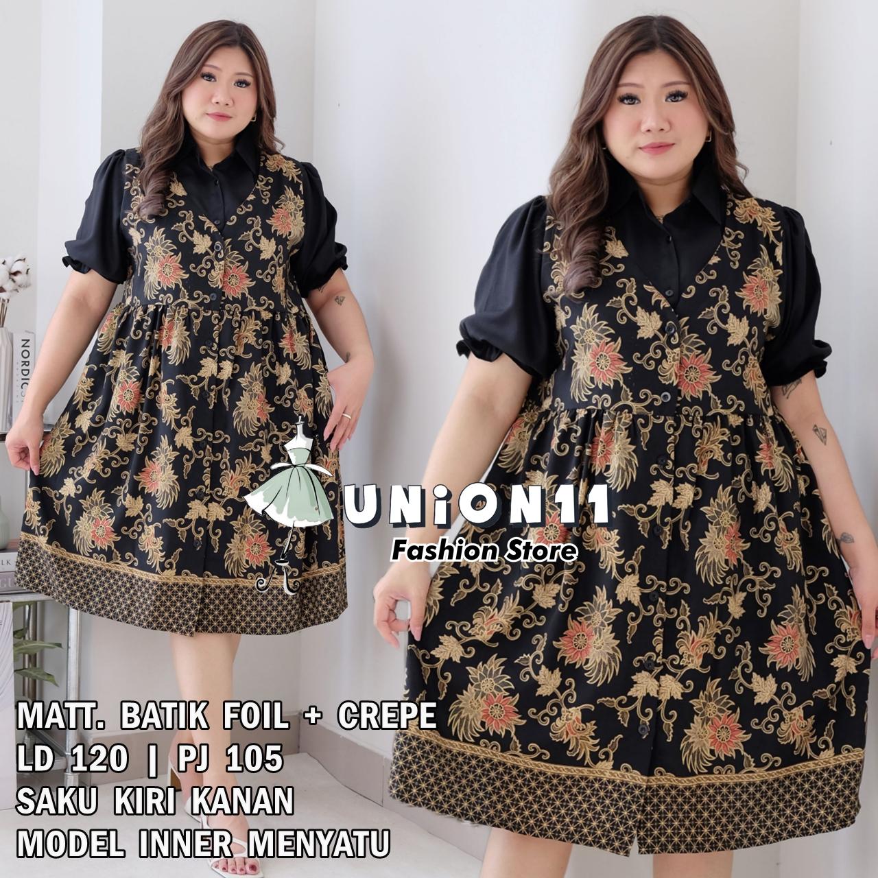 Union11 - Dress Jumbo Dress Wanita Dress Ld 120 Xxxl Big Size Muat Bb 90 Kg Kahiyang Union11 - Dress Jumbo Dress Wanita Dress Ld 120 Xxxl Big Size Muat Bb 90 Kg Kahiyang