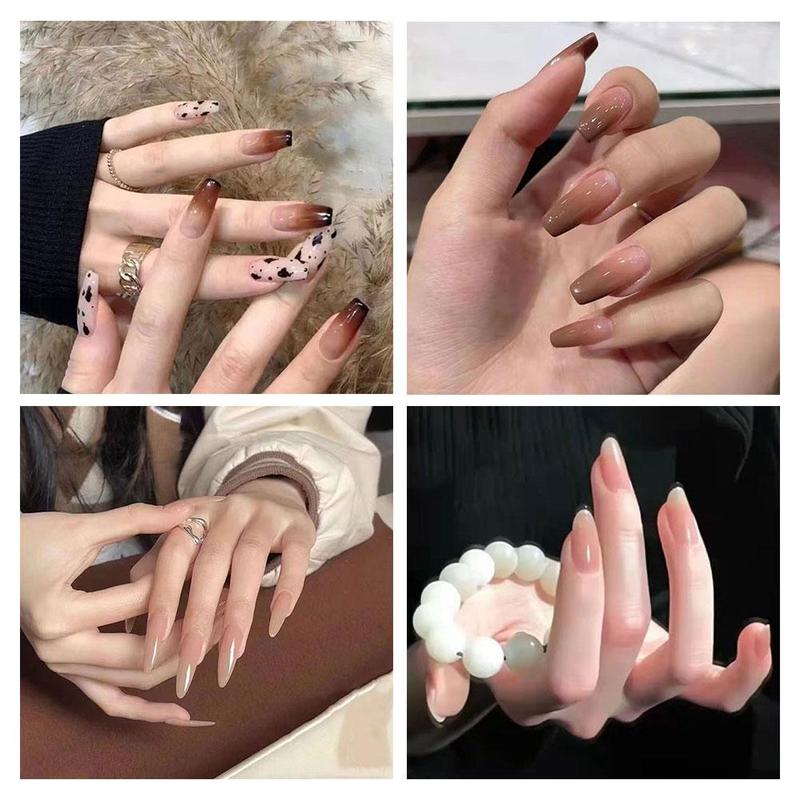 Product Introduction of 24Pcs Fake Nails Set Light Luxury Flashing False Nails French Wearable Nails Removable False Nails 17