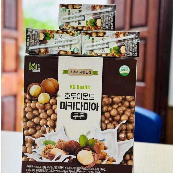Product Introduction of 1 Thùng 16 Hộp Sữa Hạt Macca Óc chó Hàn Quốc, Hạnh Nhân Đỗ Đen 16