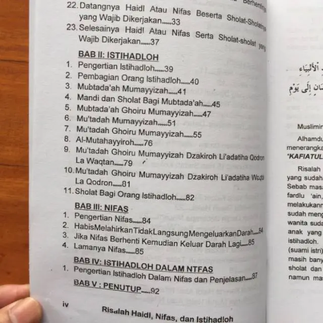 Buku RISALAH HAIDL NIFAS Dan ISTIHADHOH - Terjemah Risalatul Mahid 1