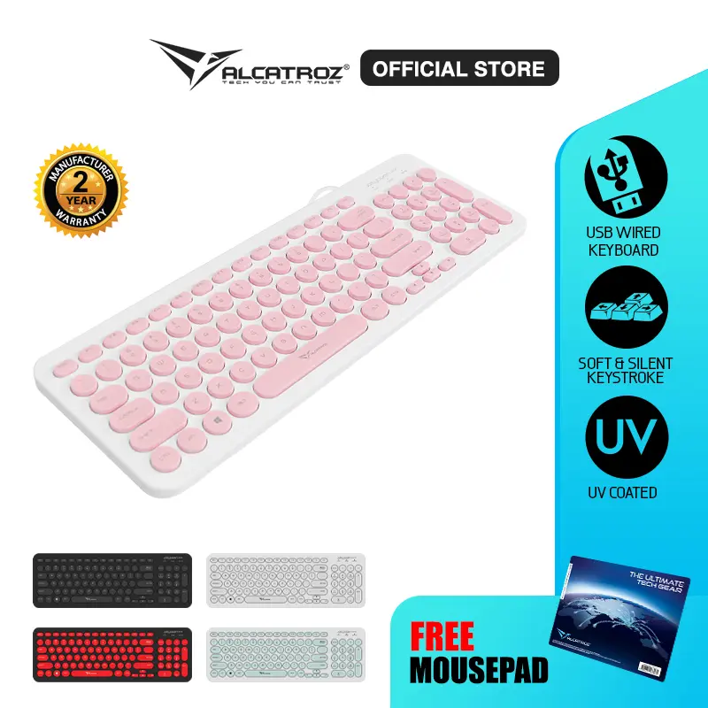 Alcatroz Keyboard Wired JellyBean U200 [ 2 Tahun Garansi Resmi ]
