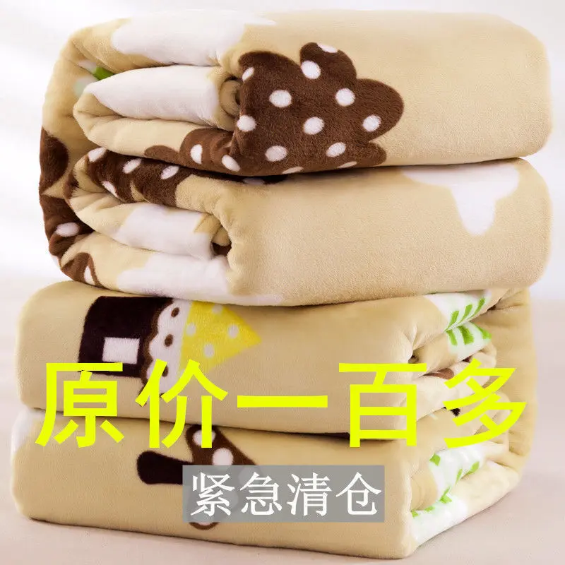 Chăn Ga Trải Giường, Chăn vải nỉ Chăn Ga Bông, Chăn Đa Năng Thích Hợp Cho Tất Cả Các Mùa, Ấm Áp Mùa Đông, Thích Hợp Cho Ký Túc Xá, Người Một Và Người Đôi, [Chăn Ga Trải Giường Sử Dụng Kép] 5