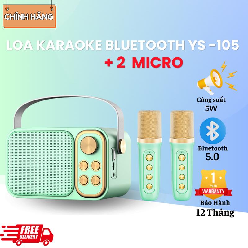 Loa Karaoke Bluetooth Mini YS -105/ YS -103, Kèm Micro không dây, Bảo hành 06 tháng