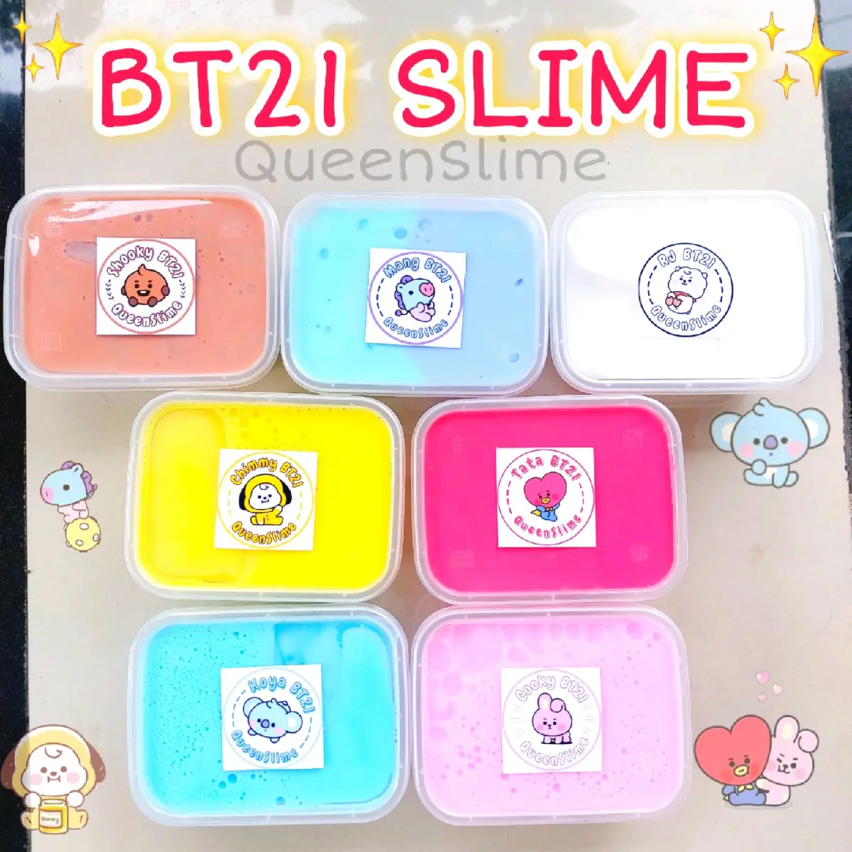 Slime Tofu BT21 200gr by QueenSlime