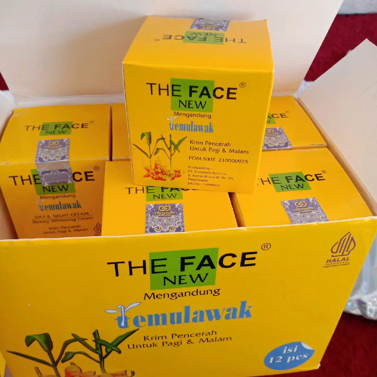 the face temulawak cream night & cream day Semua Jenis Kulit + sabun temulawak