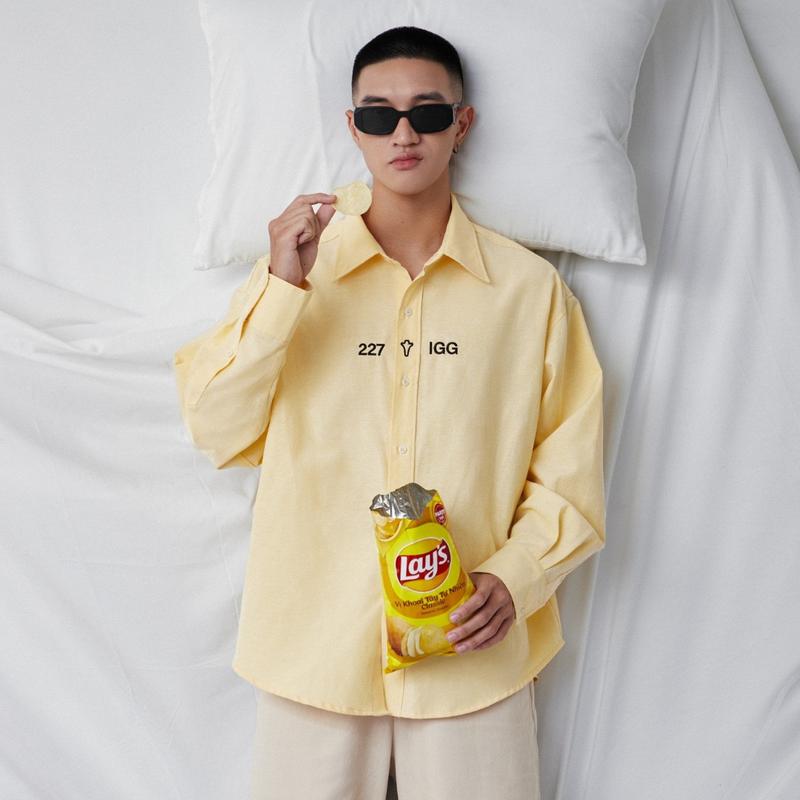 TRIGGER CBUB - ÁO SƠ MI OXFORD THÊU LOGO - TGC "227 IGG" SHIRT