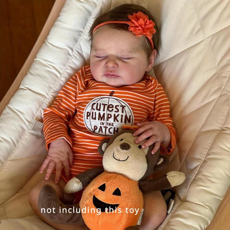 Realistic Reborn Sleeping Doll, 1 Box Cute Soft Silicone Newborn Doll, 20 Inch Alive Soft Cute Play House Toy, Handmade Gift for Child 6