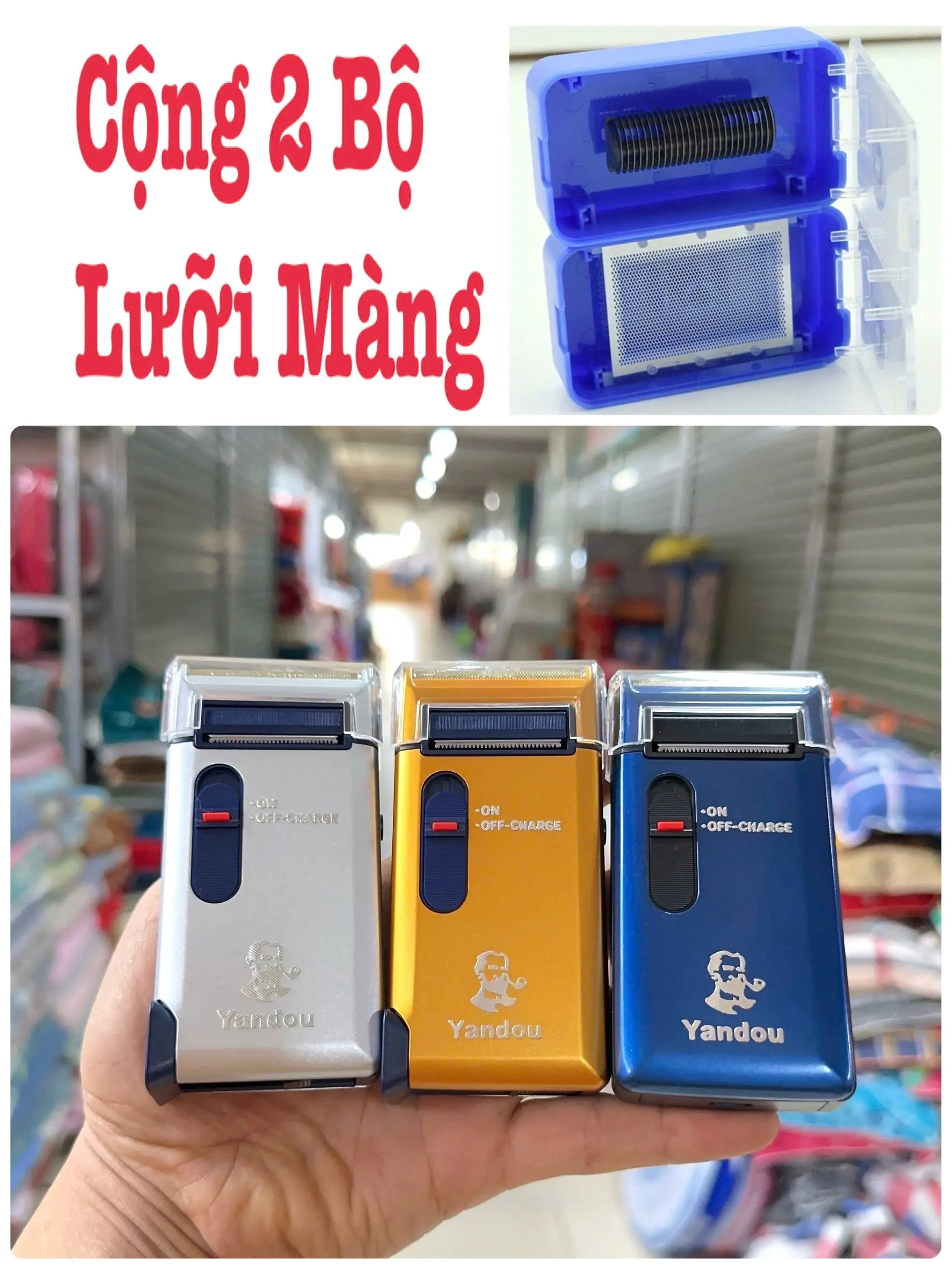 Máy cạo râu Yandou 301 siêu mạnh loại Vỏ đựng hộp nhựa