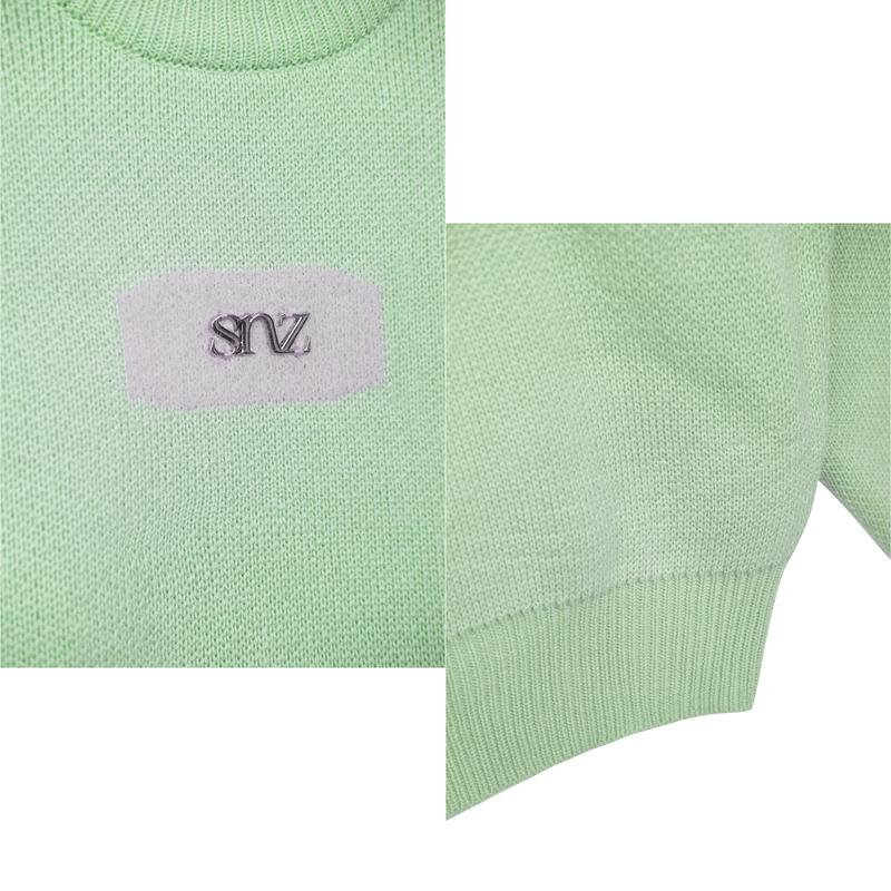 Áo Sweater Boxy Len SNAZZY PLATINUM MAZE KNIT 6