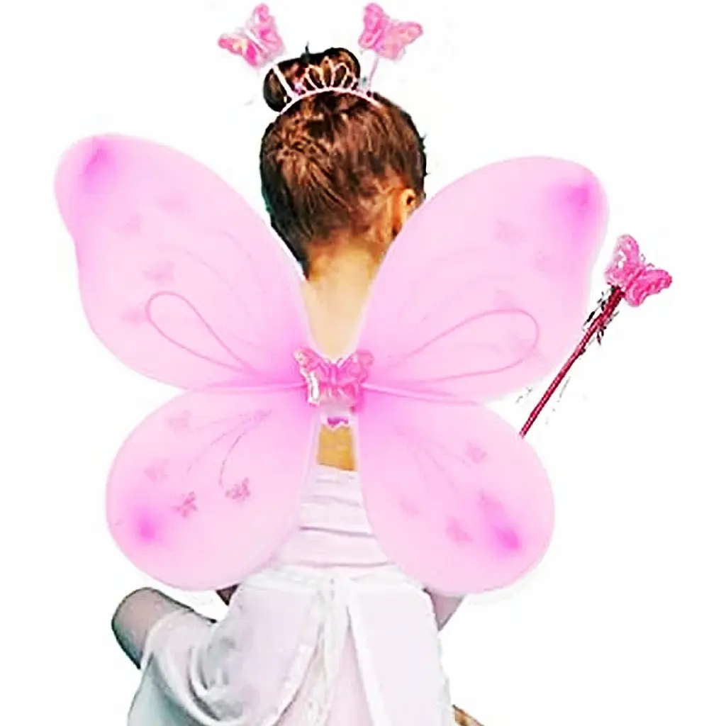 Girls Fairy Costumes Butterfly Party Wings Headband