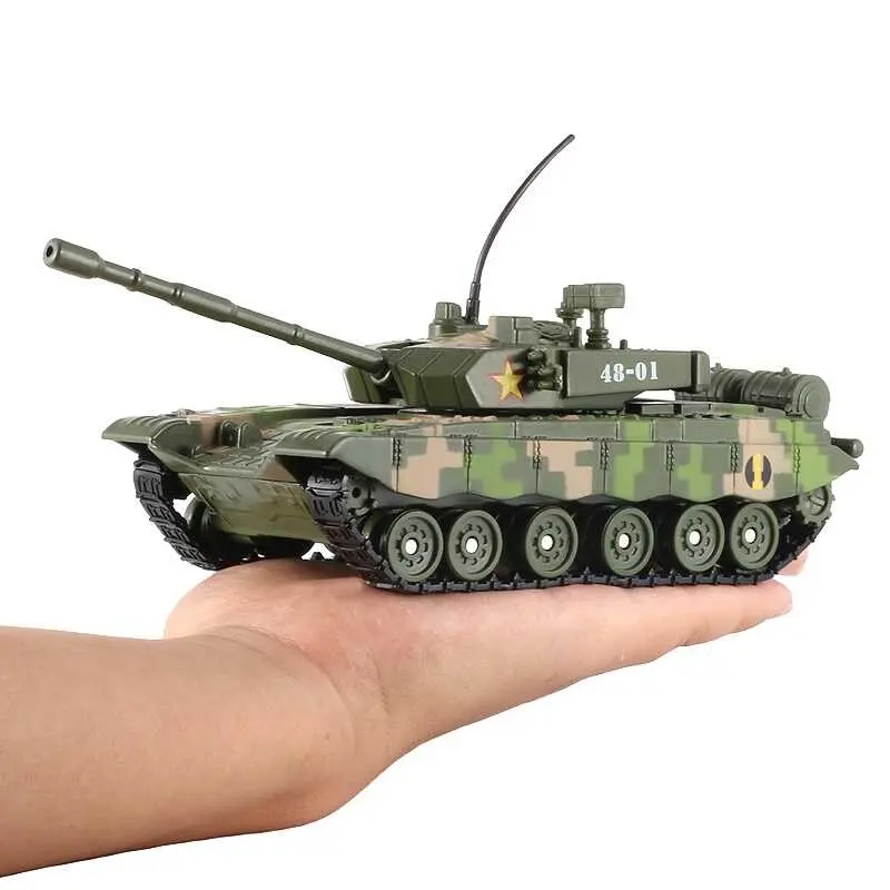 KLT T 99 Main Battle Diecast Leopard 2 Military alloy Model Armored Vehicles Sound Light Pull Back Collection M1A2 Tank car Toys for kids gift