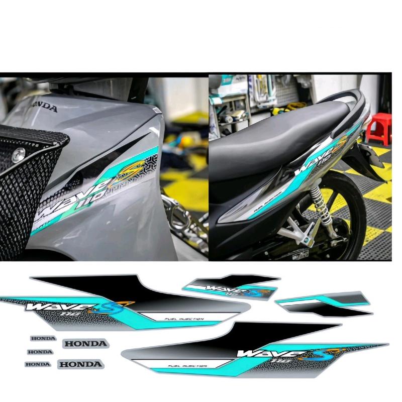 Tem Rời Wave 110 nhãn dán cao cấp chất liệu in 3 lớp ppf chống nước không phai màu logo decal. 7
