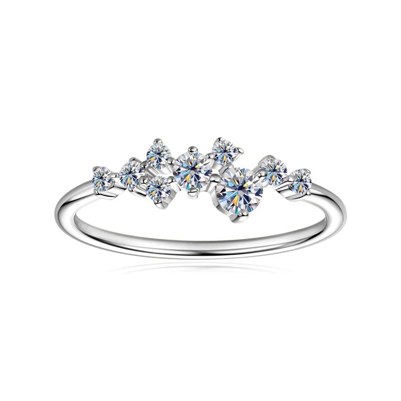 Product Introduction of 3mm&2.5mm&1.8mm&1.6mm Round Moissanite Diamond Rings for Women 2024 Silver 925 Original Certified Charm Accesories Fine Jewelry 13