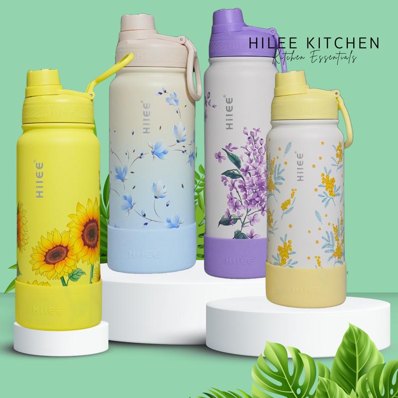 Hilee flowers Premium Vacuum-Insulated Wide Mouth Sports Bottle ...