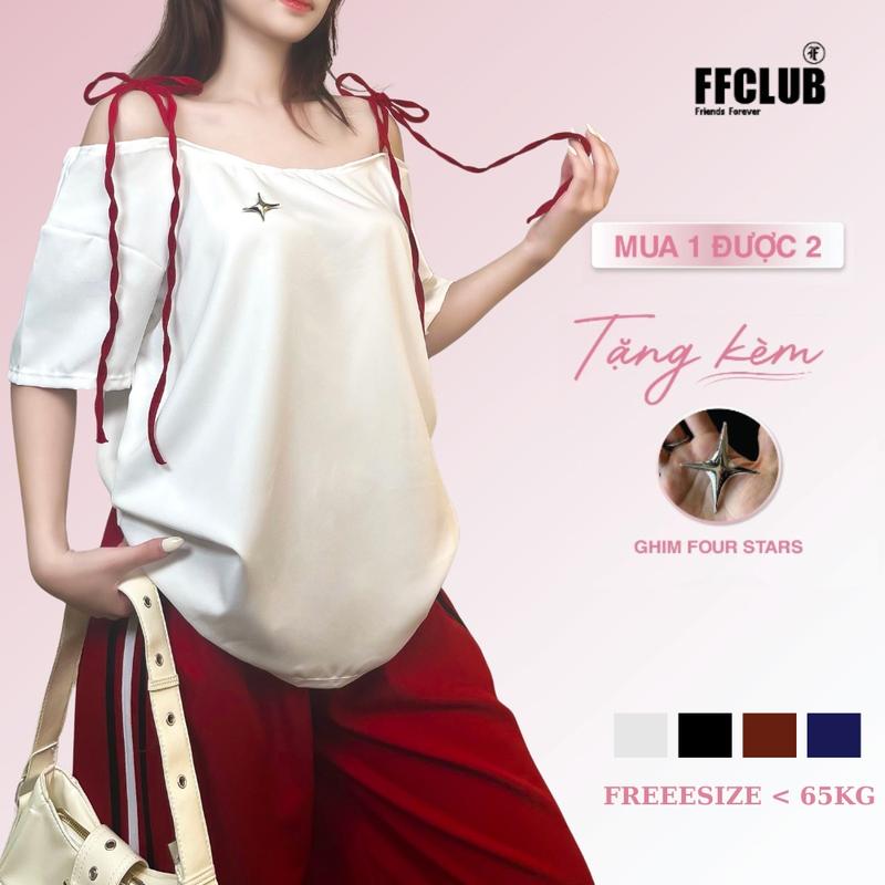 MUA 1 ĐƯỢC 2 ÁO KAKI LỆCH VAI PHỐI 2 DÂY BASIC FFCLUB - FRIENDS FOREVER CHÍNH HÃNG