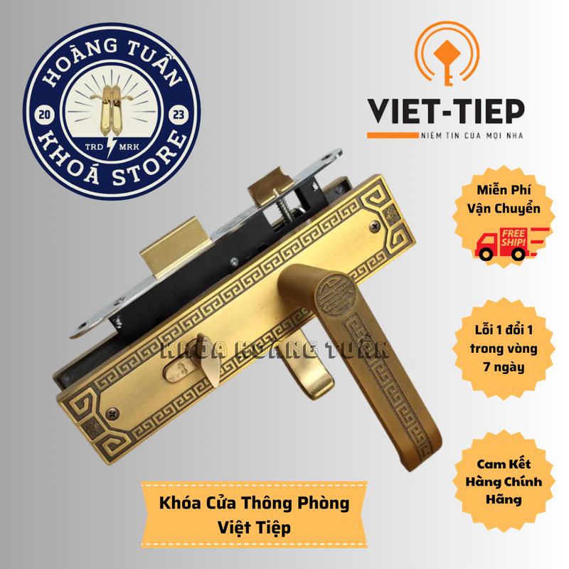 KHÓA CỬA 338 THÔNG PHÒNG VIỆT TIỆP  . KHÓA LẮP ĐƯỢC VỚI CỬA GỖ , CỬA THÉP VÂN GỖ, CỬA SẮT. HÀNG KHÓA VIỆT TIỆP CHÍNH HÃNG.