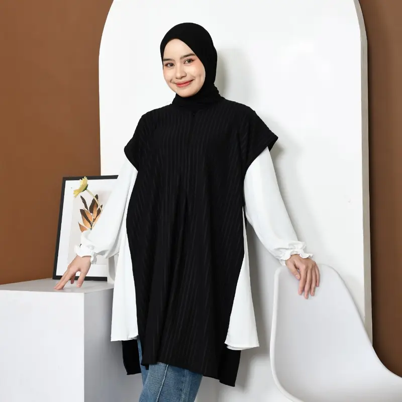 Mybamus Gemma Two In One Tunic - Atasan Muslim Wanita - Atasan Wanita Lengan Panjang - Blouse Kekinian 5