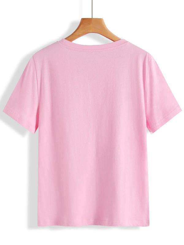 【Plus Size】butterfly & Skull & Sunflower & Mushroom Print Round Neck Tee, Loser Core Outfits Casual Drop Shoulder Half Sleeve T-shirt for Summer, Graphic Tees, Halloween Women's Plus Clothing for Daily Wear, Tops 7