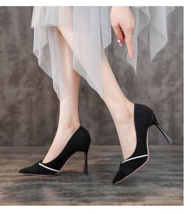 Product Introduction of Giày Cao gót Kiểu Pháp, Dành Cho Nữ, Hàng Mới Về Mùa Lò Xo 2024, Thiết Kế Đám Đông, Mũi Nhọn, Cắt Thấp, Giày Cao Gót Mũi Giày Cao Gót 5