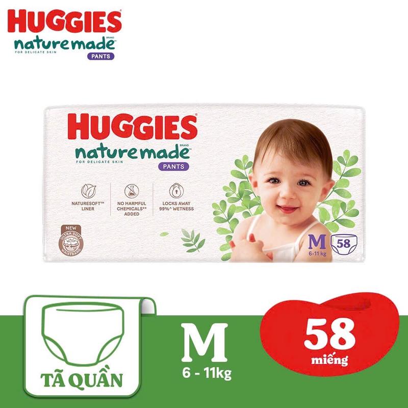 Bỉm Huggies Nature made cao cấp thuần khiết và tốt lành từ thiên nhiên đủ size cho bé Kem Voi Nữ Women