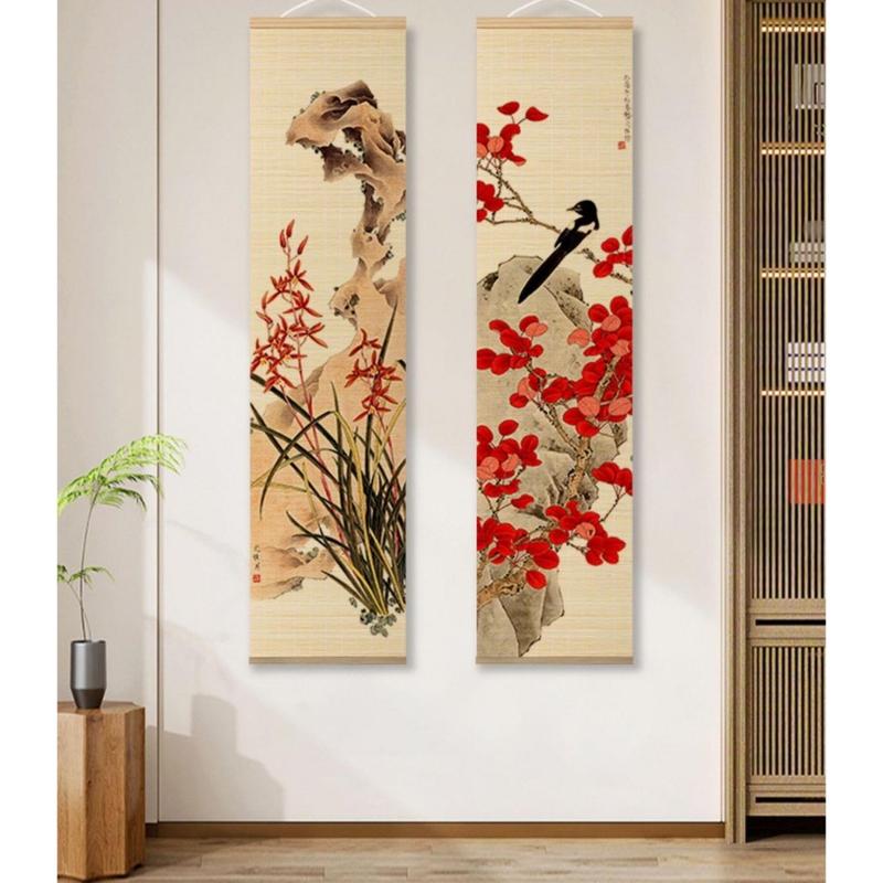 Mành Rèm Trúc In Hình Nghệ Thuật, Decor Trang Trí Nhà Hàng, Rèm Trúc Phòng Trà (giá bán theo lẻ hình) 0
