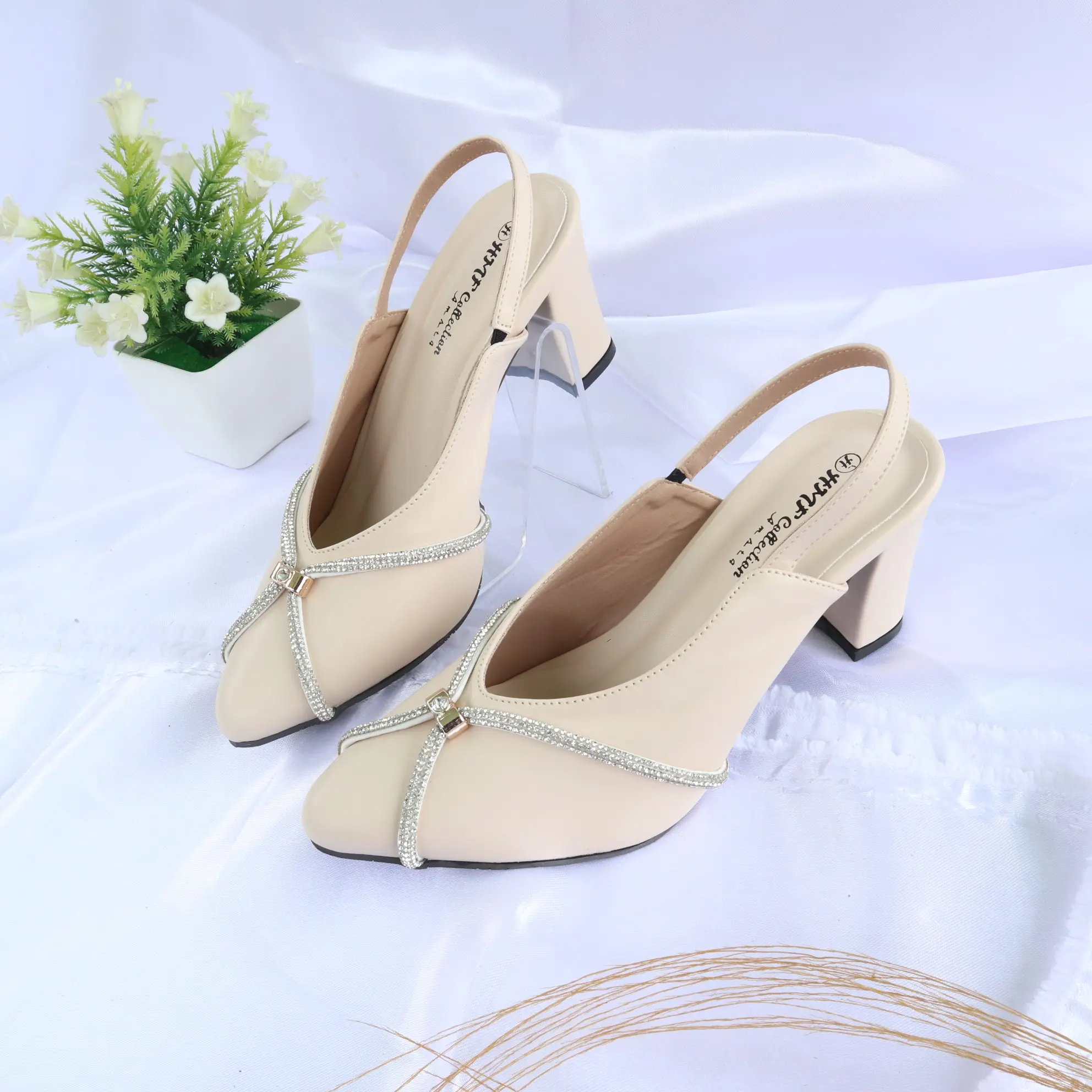 HMF Berrty High Heels Mules Wanita AR10