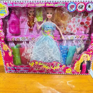 MAINAN ANAK PEREMPUAN BONEKA + ANAK + BAJU + AKSESORIS