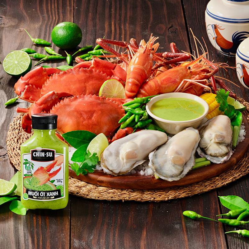 Combo tương ớt CHIN-SU 2KG và 1 xốt muối ớt xanh và 1 xốt muối ớt đỏ 200gr 7