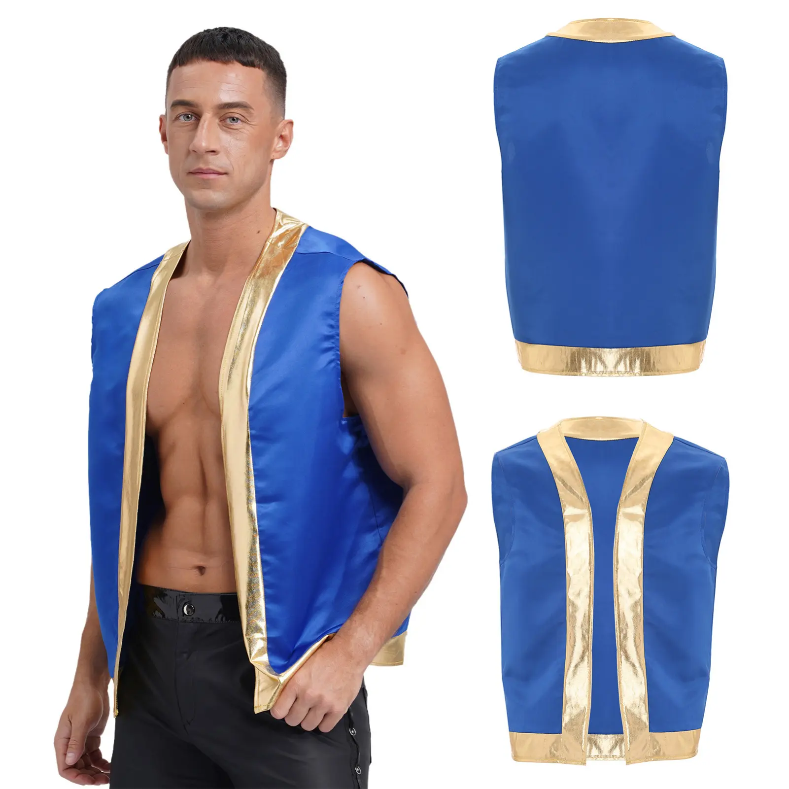 Trang phục Hoàng tử Ả Rập cho nam giới, Choomomo, Cosplay Lễ hội Halloween, Váy lạ mắt, Áo vest Toad, Áo ghi lê