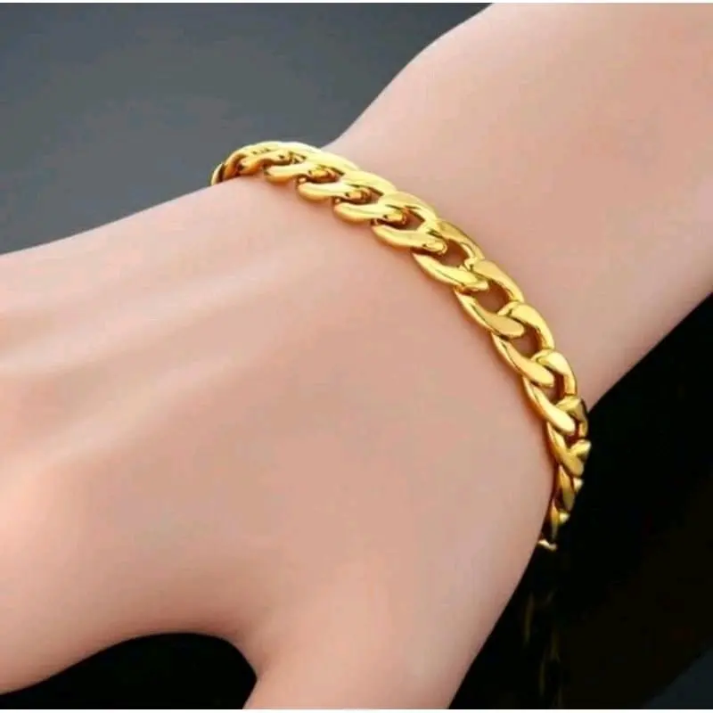 gelang tangan wanita rantai oval stainless steel 100%tidak luntur
