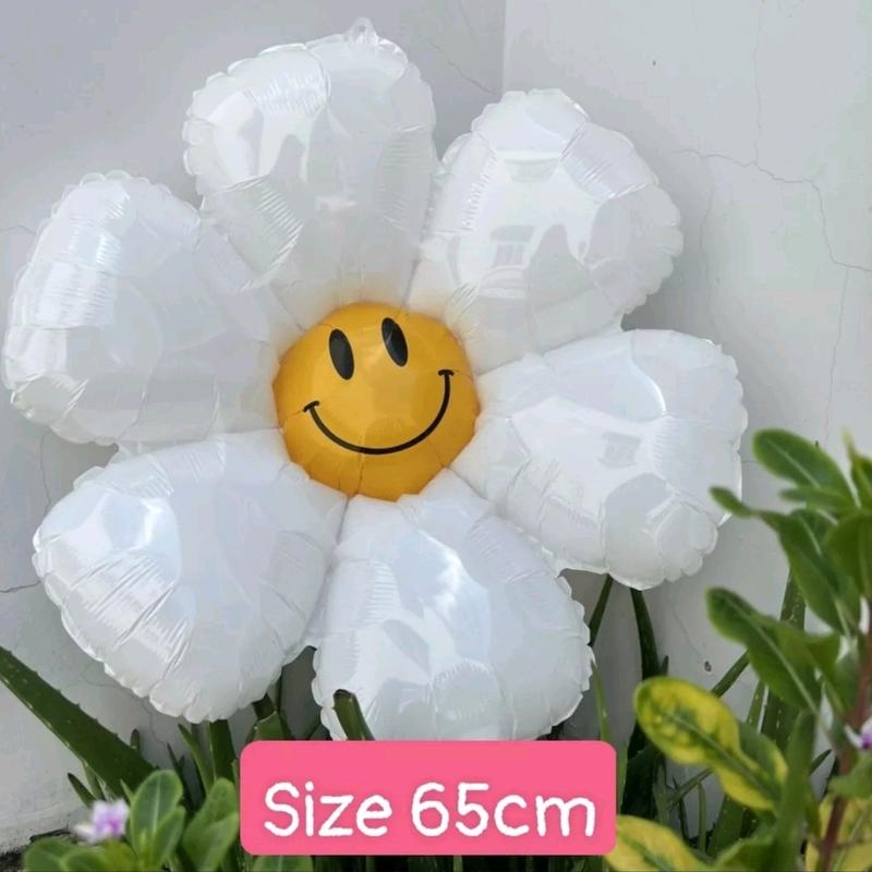 Bóng hoa cúc mặt cười 32inch 70cm trang trí trong các buổi tiệc sinh nhật Cao Su