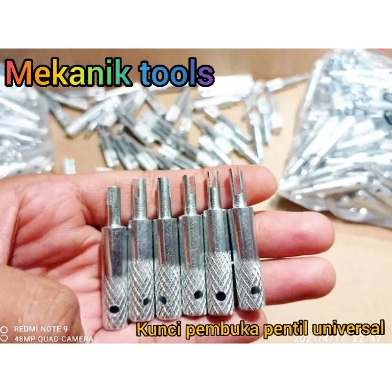 Alat Kunci pembuka pentil motor mobil garansi produsen hitam 48pcs