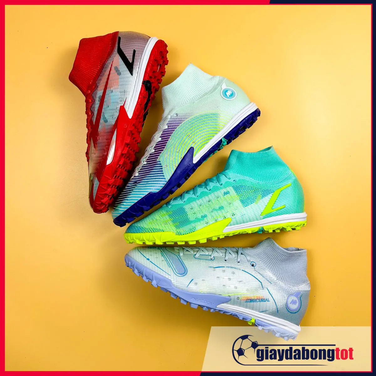 Giày Đá Bóng Cao Cổ Mercurial Superfly 8 Elite TF Loại 1, Nhiều Màu