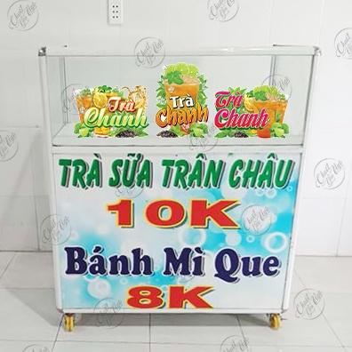 Miếng dán TRÀ CHANH decal sticker xe đẩy dán tường trang trí quán trà sữa cà phê trà trái cây quán ăn 7