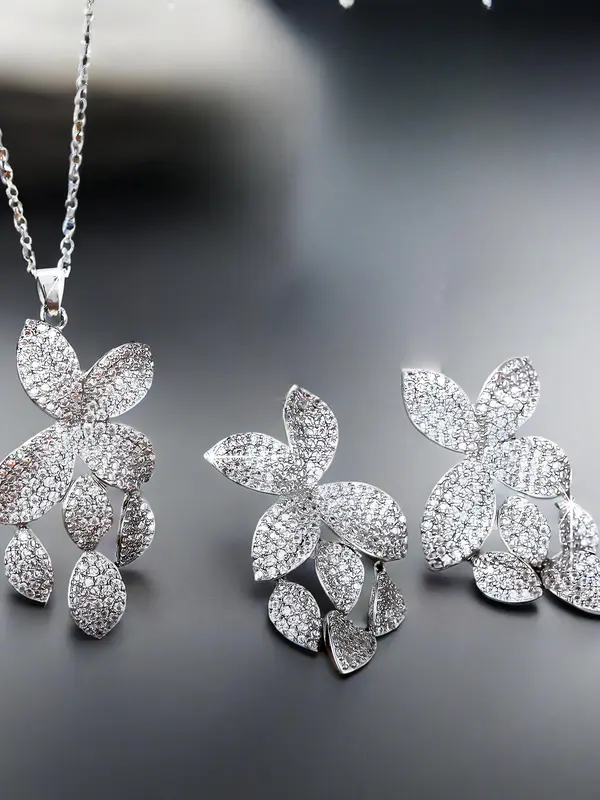 Pendant Necklace & Earrings, Fashion Jewelry for Party, Daily Clothing Decor, Trendy All-match & Exquisite Jewelry for Birthday Gift 2