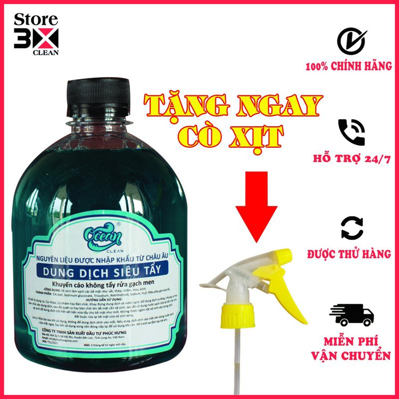 Nước rửa xe không chạm ocean tẩy rỉ sét xe máy dung dịch đậm đặc 500ml