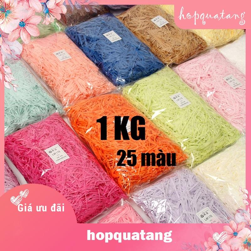 [1KG] Giấy rơm giấy vụn lót hộp quà tặng mềm nhẹ 25 màu