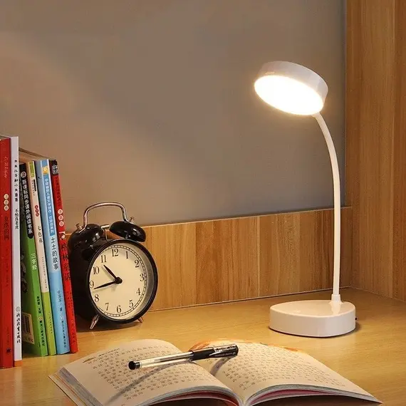 Đèn kẹp ba màu lạnh và ấm dùng để học tập, đèn bàn bảo vệ mắt thông minh, đèn kẹp đầu giường