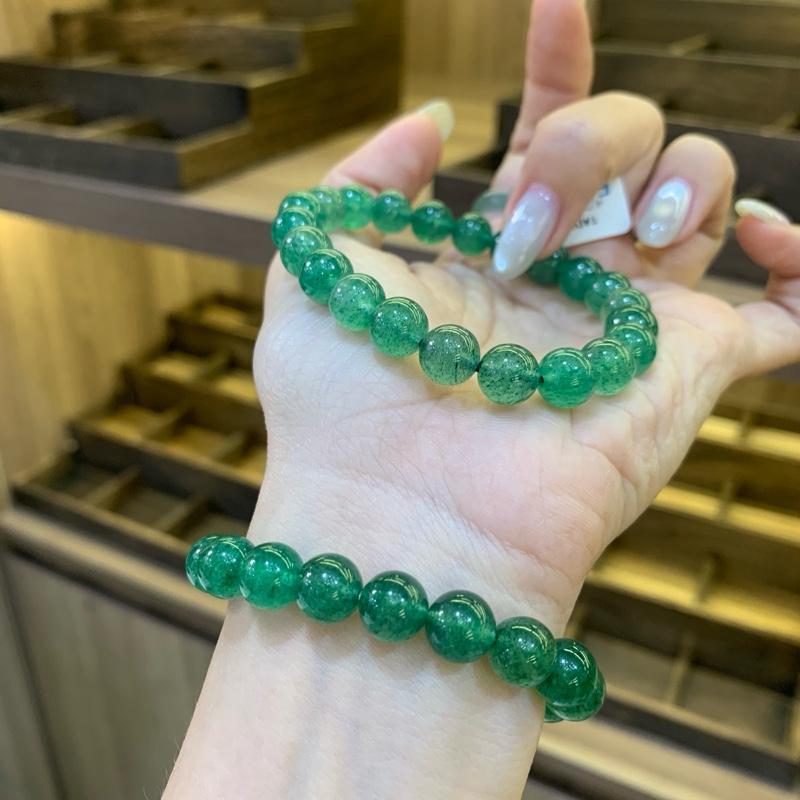 Product Introduction of Vòng chuỗi đá Thạch Anh Dâu Xanh size hạt 8mm đeo tay nam nữ 8
