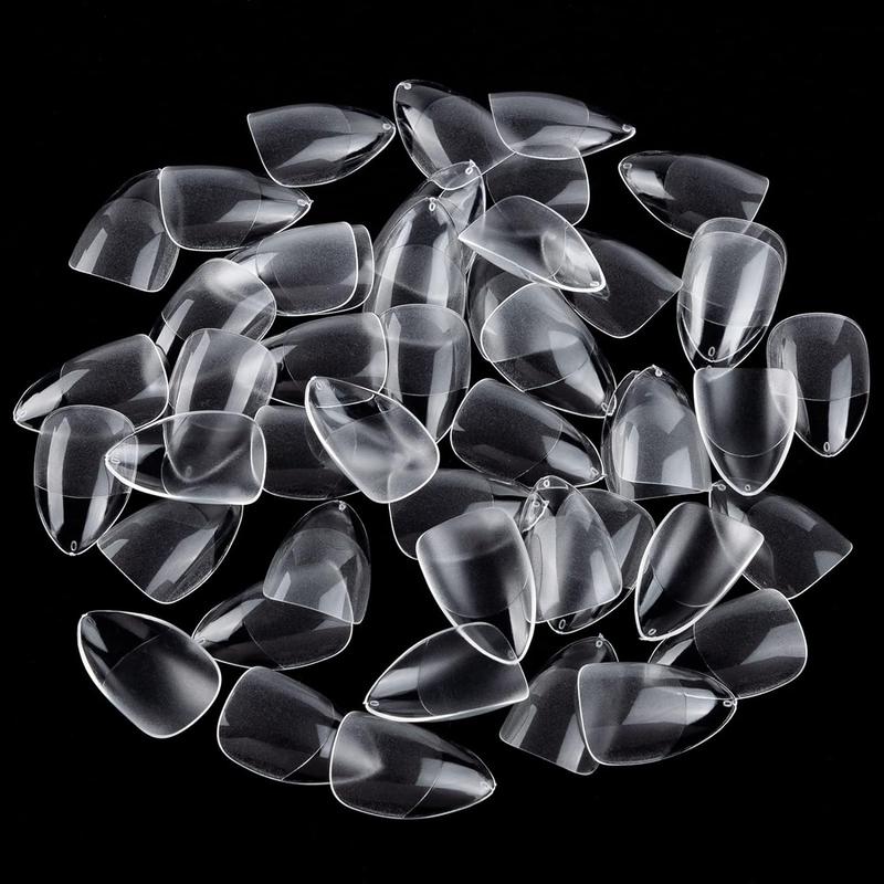 Transparent Almond Fake Nail Tips, 240pcs Short False Nail Tips, Full Cover Fake Nail Tips for Women & Girls DIY 6