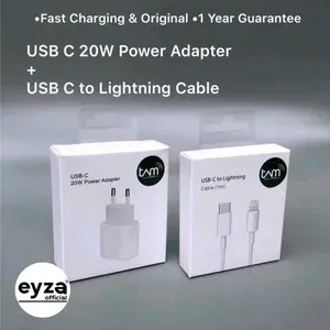 Charger ip Original 18W - 20W - 25W - 35W USB-C Power Adapter for iPh Fsat Charging MFI kabel C to lightning [FOR IP8-14PM] - SATU SET 18W natagrey