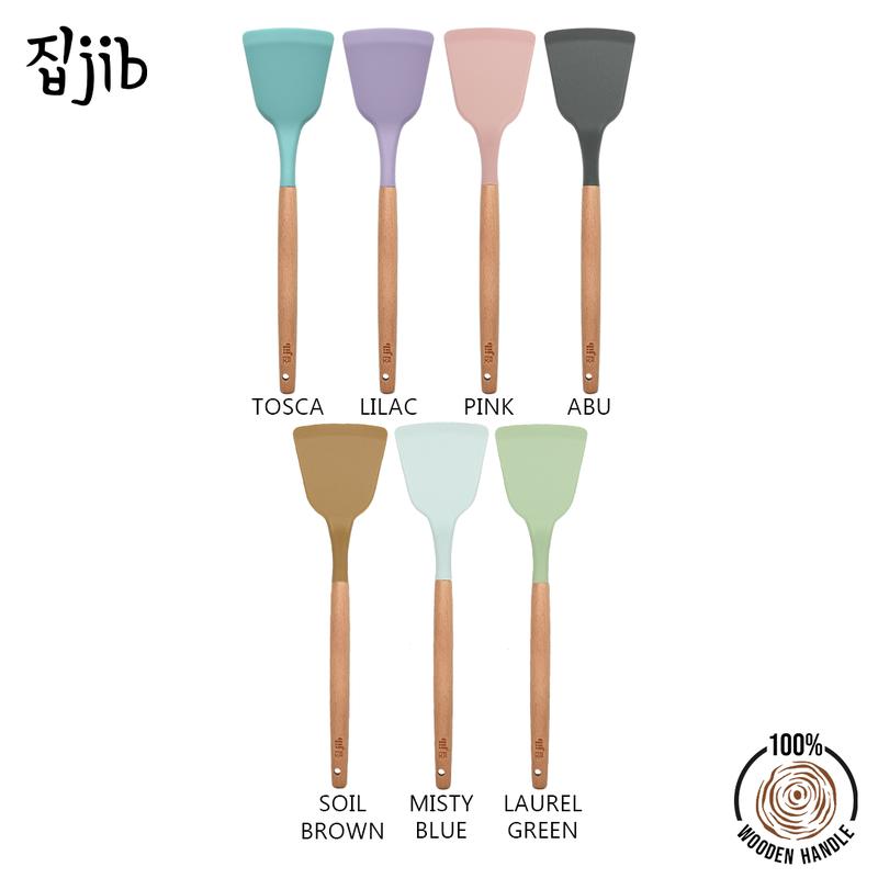 [EXCLUSIVE CREATOR] JIB Silicone Utensil Spatula / Spatula Silicon / Utensile Turner / Sutil Silikon Tahan Panas Gagang Kayu 5